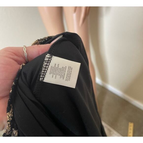 Material Girl lace and sheer fit & flare skater dress sweat heart neckline SZ SM - Picture 9 of 10